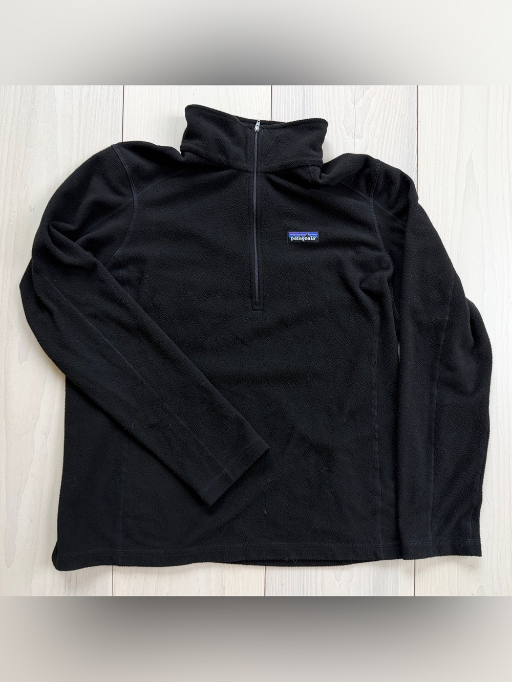 Men’s Patagonia micro fleece quarter zip black XL